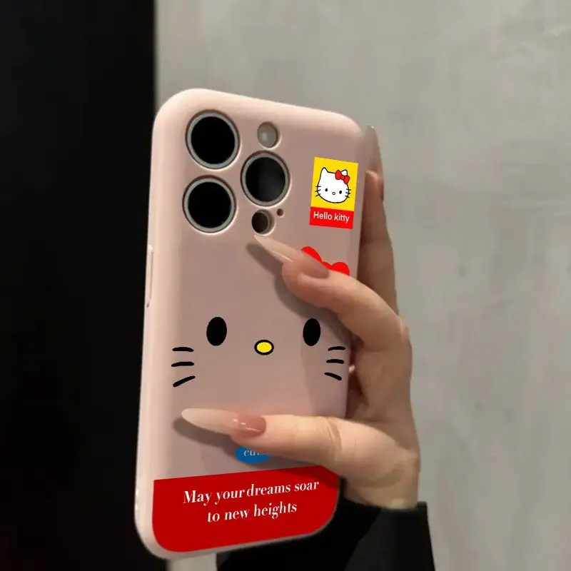 Nouveau Sanrio Hello Kitty16promax coque de téléphone portable 15/14p13/12/11 housse de protection tout compris résistante à l'usure et anti-chute