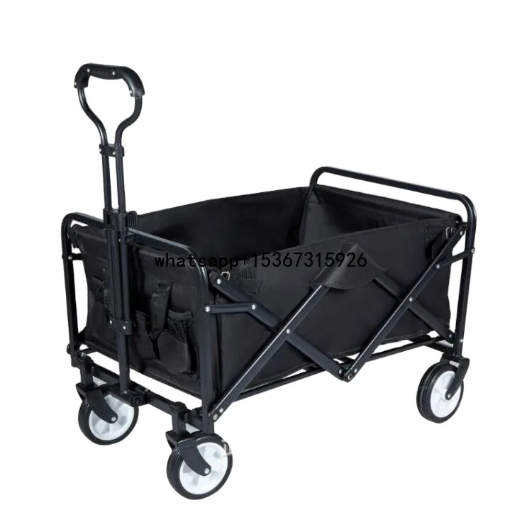 New Arrival Offroad Folding Shopping Foldable Trolley Beach Camping Wagon with 4 Wheels