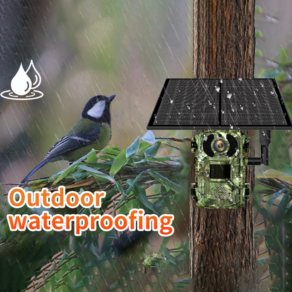 Outdoor Solar Powered Camouflage Webcam Multi-Purpose Night-Vision Infrared Camera For Farm Monitoring