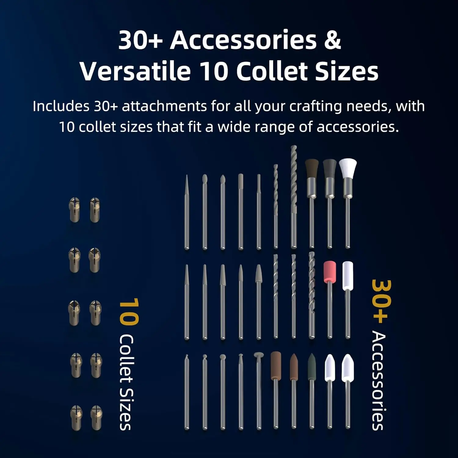 IFu Mini Cordless Rotary Tool Kit, 150mN.m High Torque, Stepless Speed, 30 Accessories for Precision Engraving, Polishing