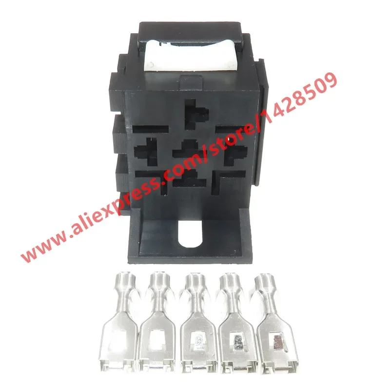 1 Set 5 Pin Automotive Insurance Relay Plug Relay Holders For Auto Cars