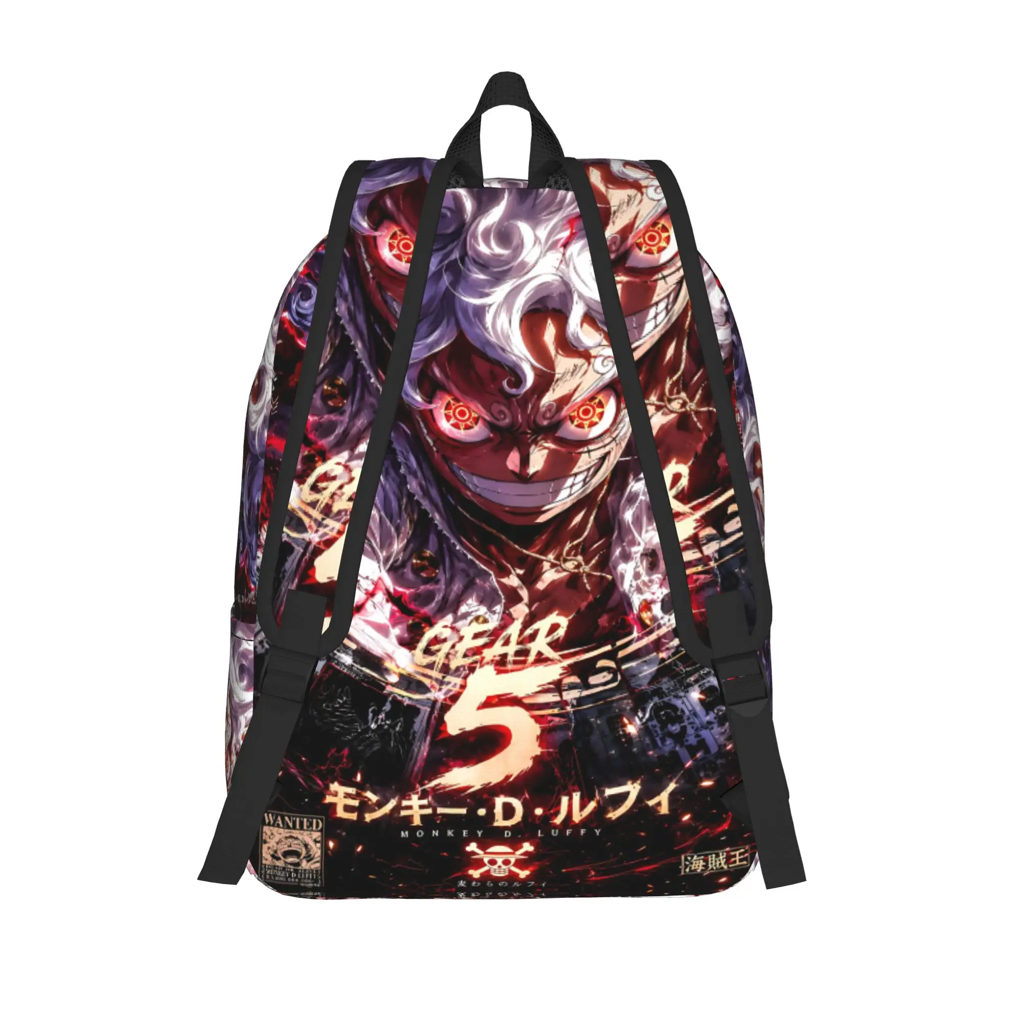 Fashion My Dream Is One Piece Anime LUFFY Gear 5 Backpack Shonen anime Mochilas Classic Travel Zipper Closure Rucksack