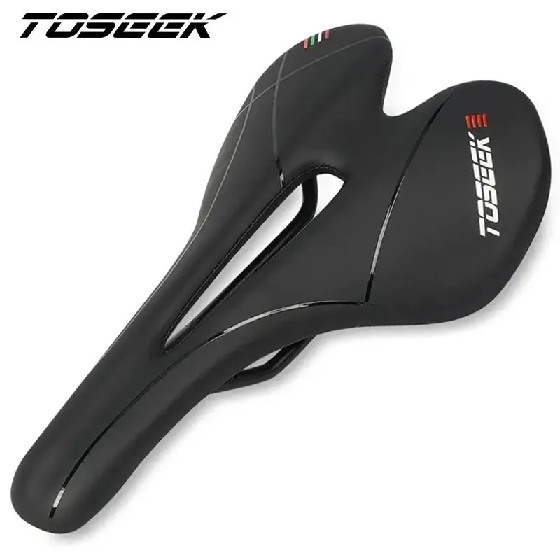 

TOSEEK дышащее седло MTB, полое велосипедное седло, кожаное дорожное седло для горного велосипеда, подушка для сиденья, легкое велосипедное сиденье, часть велосипеда