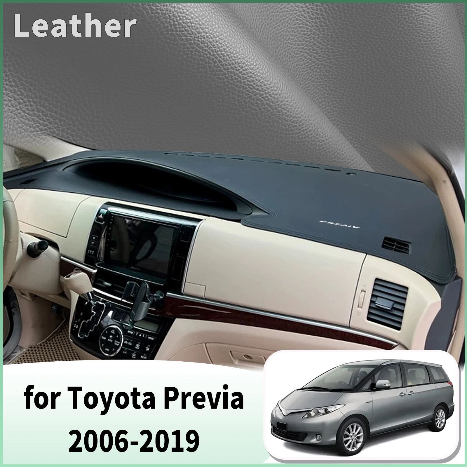 for Previa 2006 2007 2008-2019 XR50 Dash Mat Dashboard Cover Dashmat Universal Anti-Reflection Heat Insulation Sun Protection