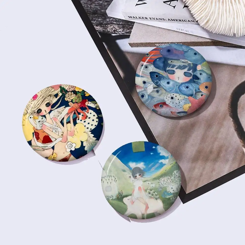 Aya Takano Painting Cartoon-Broschen, Anime-Abzeichen, rund, handgefertigt, Brosche, Anstecknadeln, Schmuck für Rucksack, Kleidung, Geschenke
