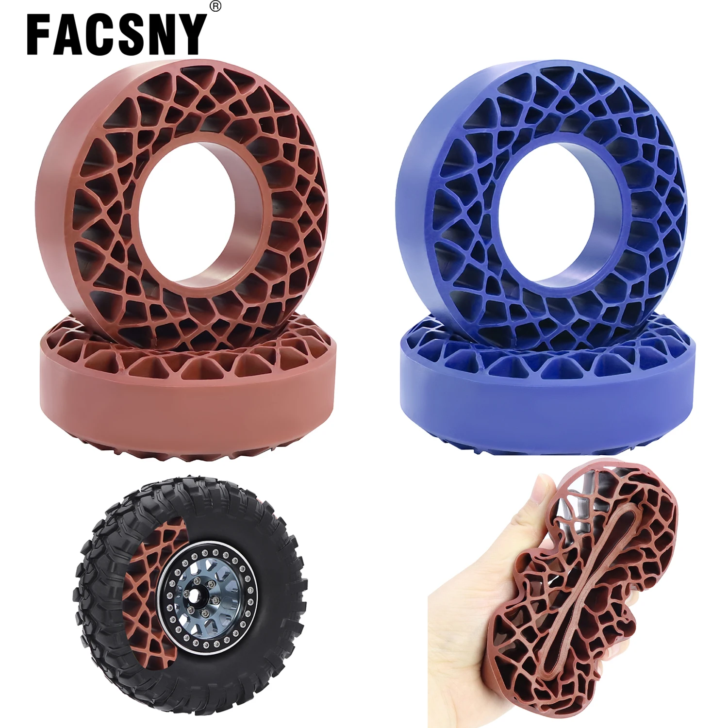

1.9" Waterproof Silicone Rubber Tire Inserts 110x36mm DIY Insert Foam For 1/10 RC Crawler Axial SCX10 Capra TRX4 Gen8 Rgt Yikong