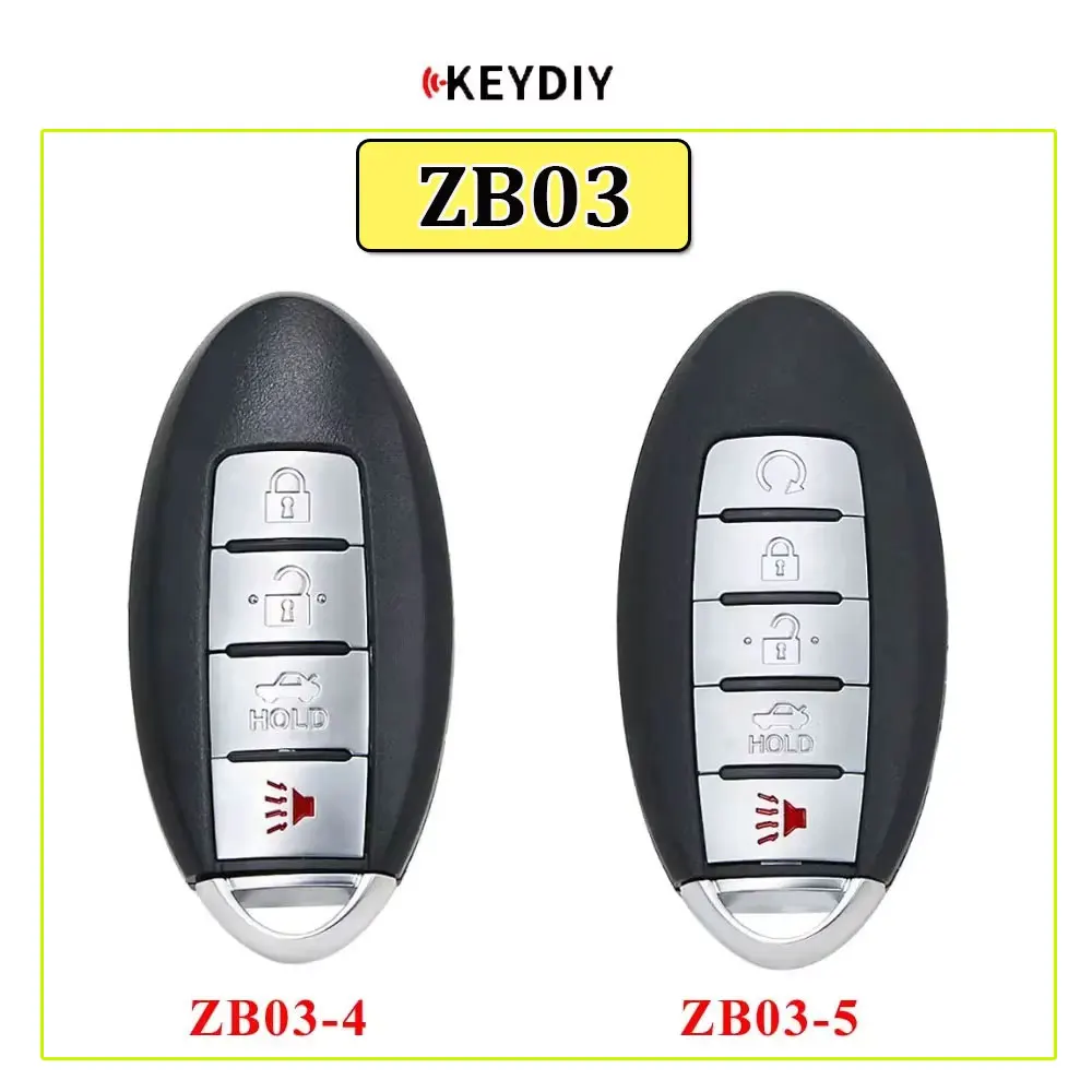 

KEYDIY ZB03 Universal KD Smart Key ZB03-4 ZB03-5 for Nissan Style Car Remote Key for KD-X2 KD-MAX Fit More than 2000 Models