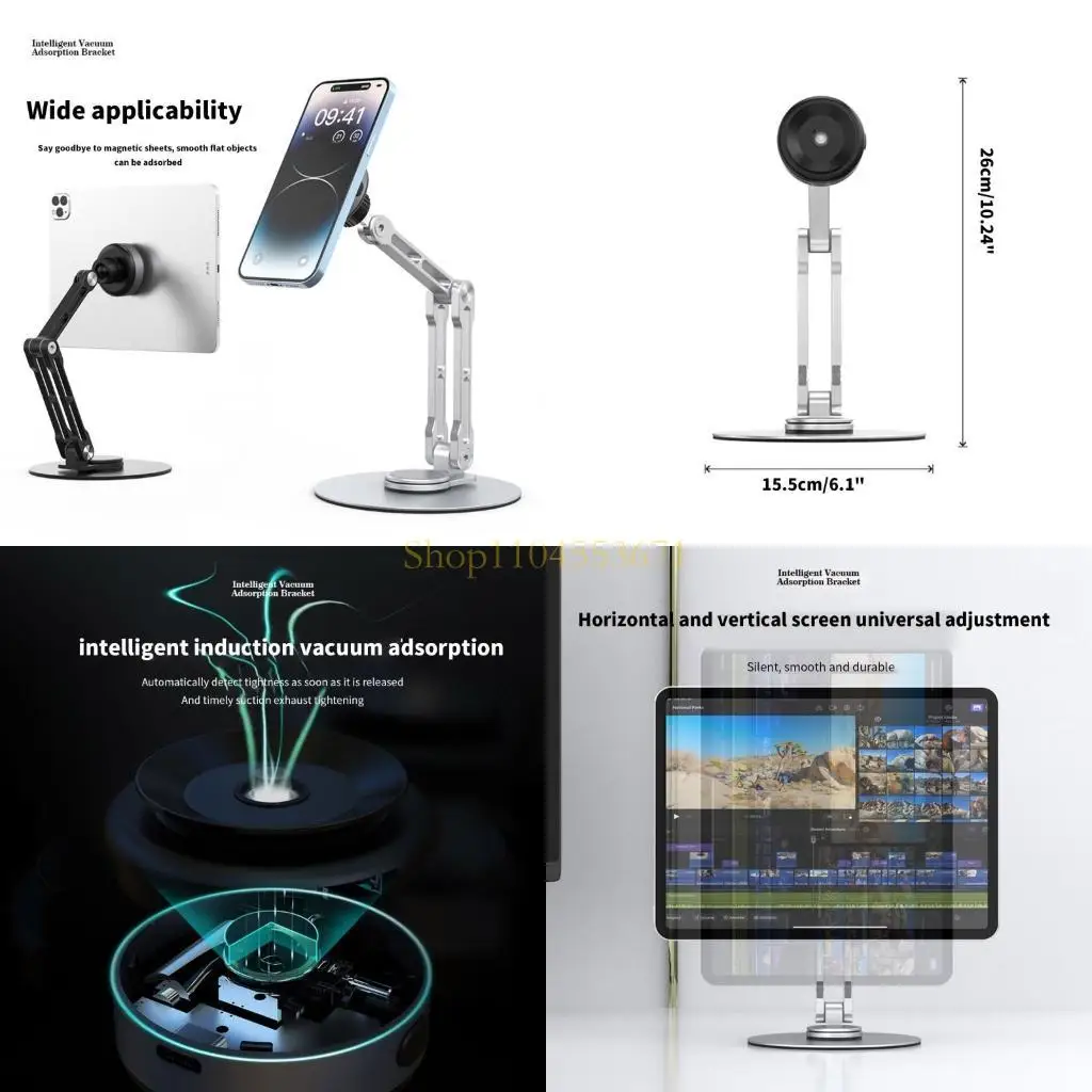 

Держатель подставки для таблеток для бестселлера с сильным алюминием всасывающего чашки для таблеток смартфоны смартфоны на 360