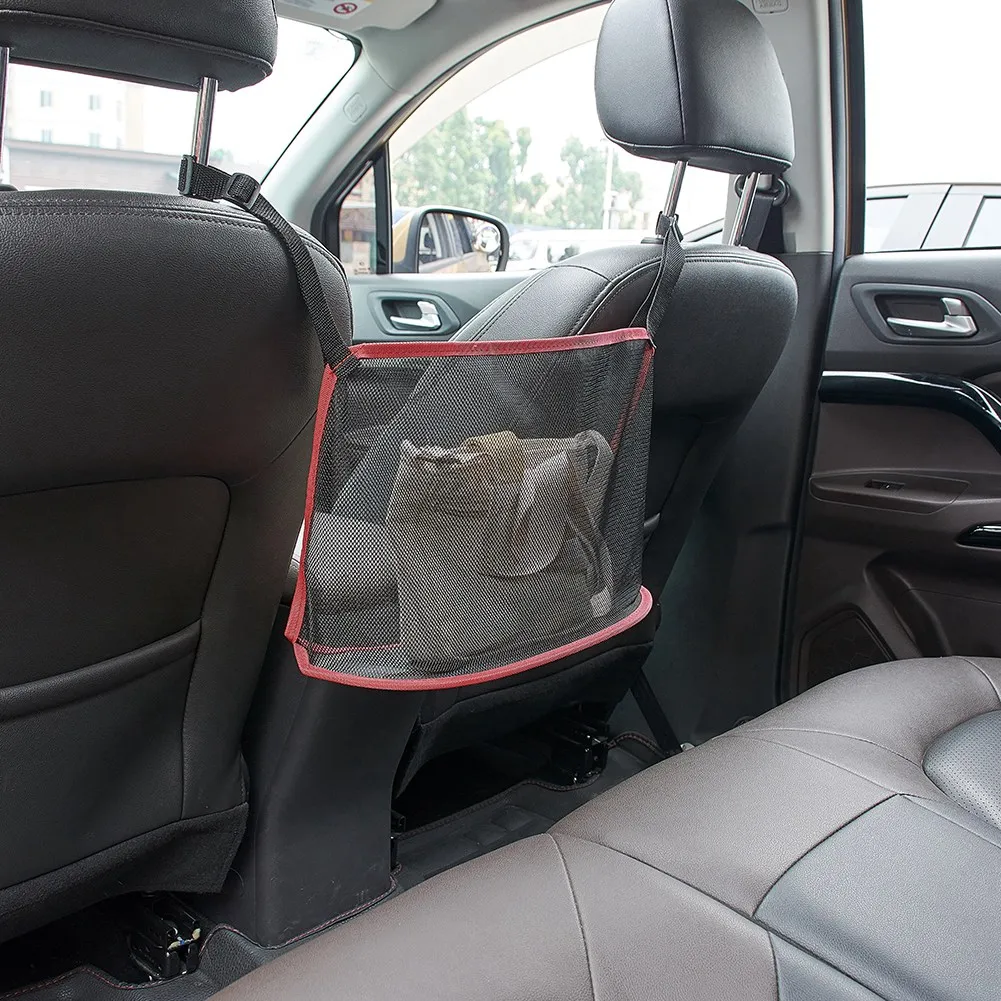 Car Seat Back Crevice Storage Net Tray Mesh Organiser Handbag Holder for Women Gift, Stowing Tidying Central Pouch Net Bag