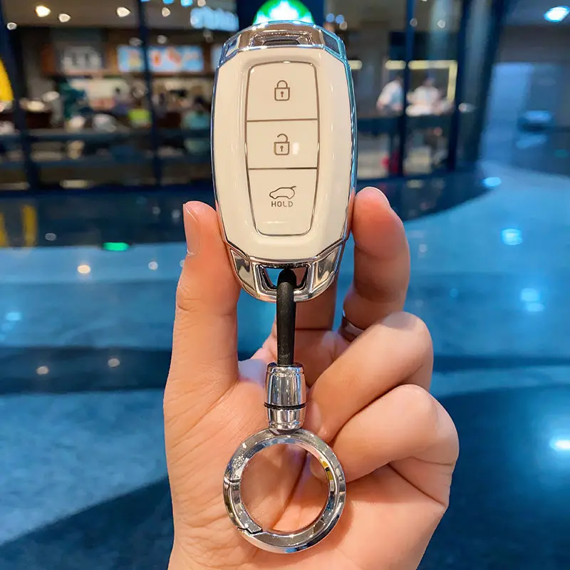 

Чехол для автомобильного ключа из ТПУ, чехол для дистанционного управления, держатель для брелка для Hyundai Tucson Sonata Santa Fe Elantra Accent Solaris Verna ix25 ix35 i20 i30