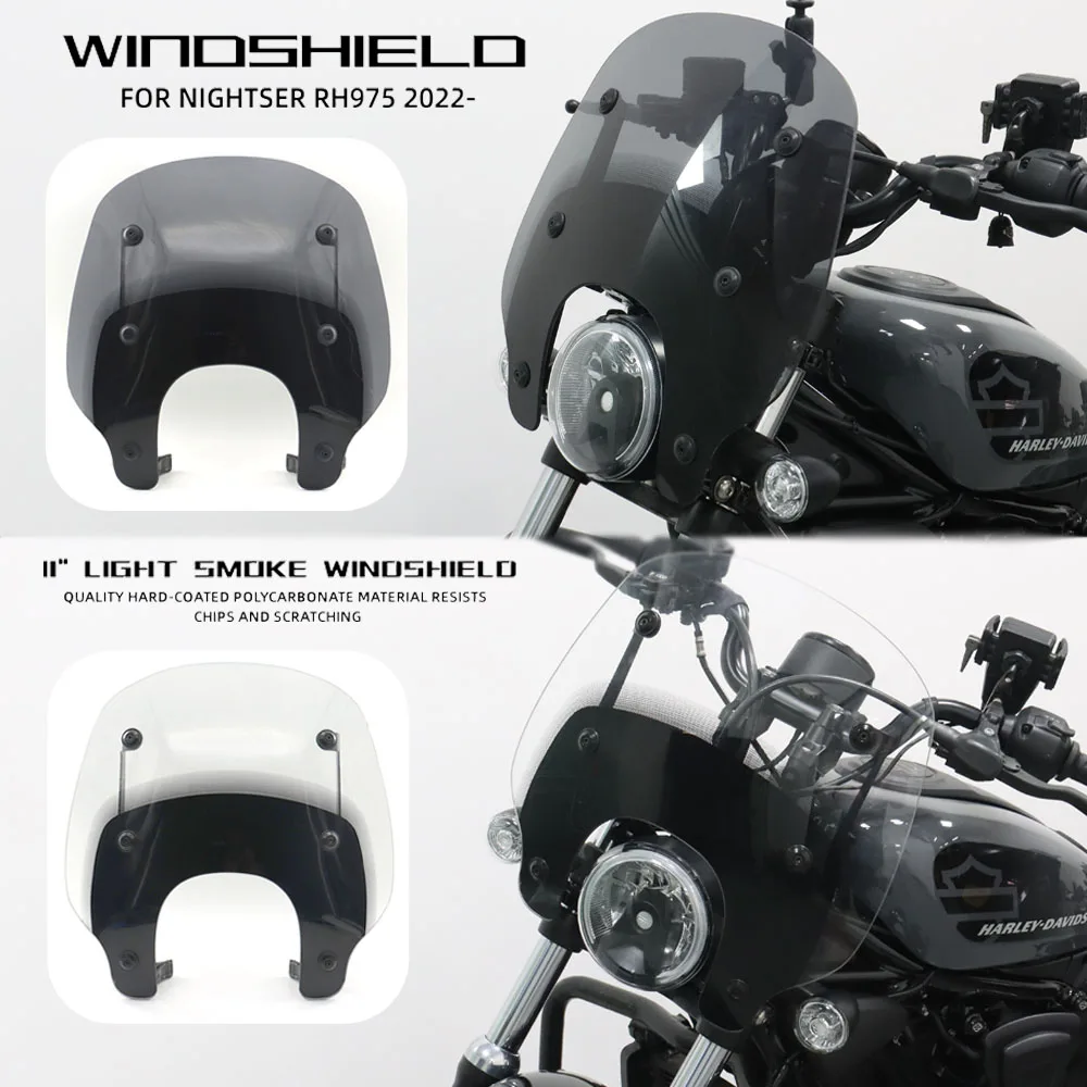 

Motorcycle Windscreen Windshield Deflector Protector Wind Screen Smoke/Black For Nightster RH975 Nightster RH975 2022