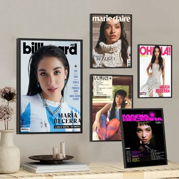 Maria Becerra La Nena de Argentina 클래식 빈티지 포스터, 방수 종이 스티커, 커피 하우스 바 홈 데코  Best5