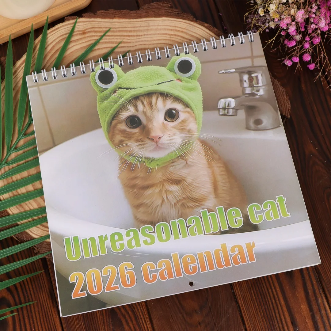 

Funny Calendar Cat 2026 Wall Planning Schedule Planner For Holiday Dates Christmas New Year Office Home Kids Adults Family