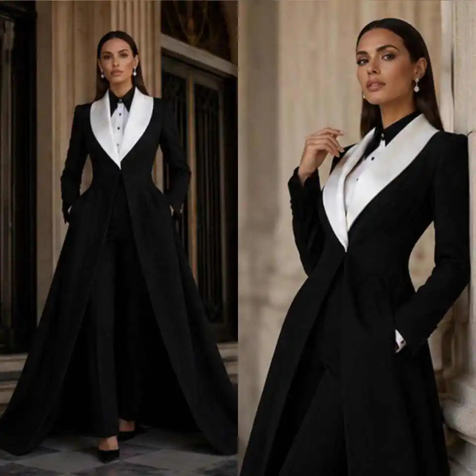 Women Long Jacket Unique Mother Of Bride Mermaid Blazer Graduation Ceremony Attire Wear One Piece Customized
