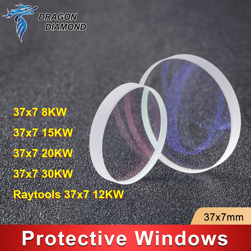 

Fiber Laser Protection Window Lens Protective Windows Dia 37x7 10KW/15KW/20KW for WSX Precitec Raytools WSX Bodor Laser Head