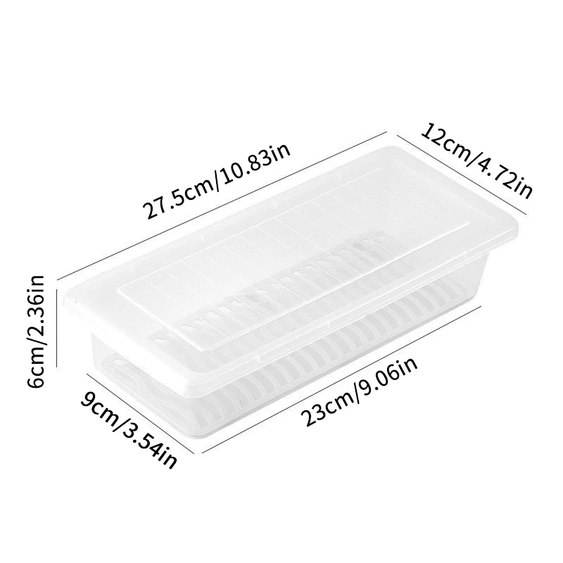 Refrigerador caixa de carne congelada caixa de preservação de alimentos transparente congelar carne vegetal fresco-mantendo recipiente de armazenamento com tampa