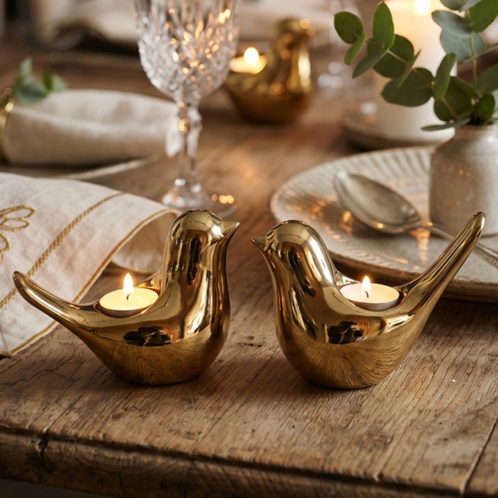 Ceramic Bird Candle Holder Polished Bird Candle Holder Home Decor Portable House Decoration Gift Idea view 3