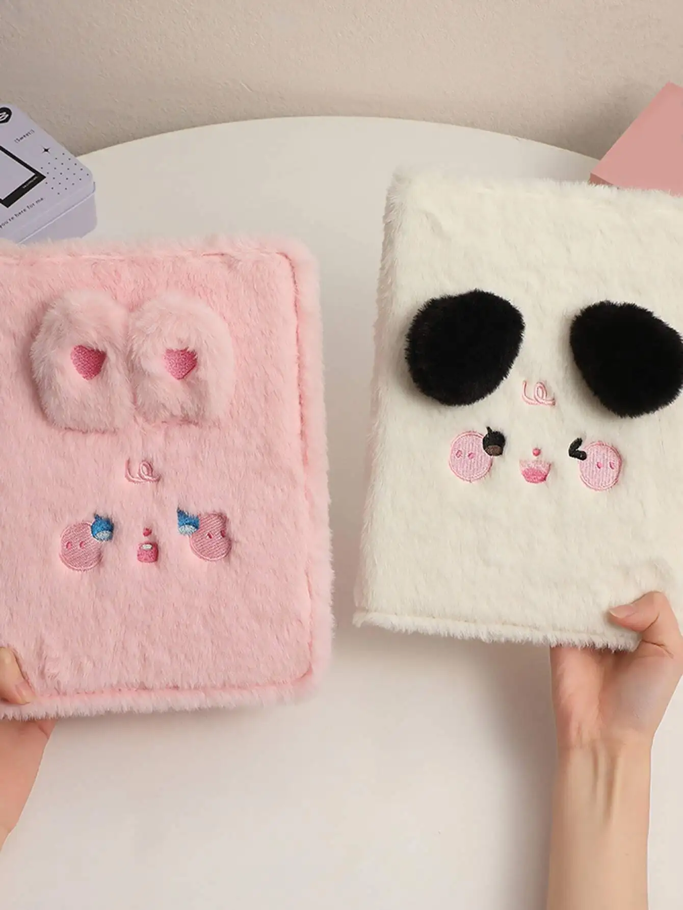 1pc Plush Dog Cover A5 Loose-leaf Binder Memo Book 4x6 Photo Album Planner notebook Chores chart Loose leaf notebook Planner