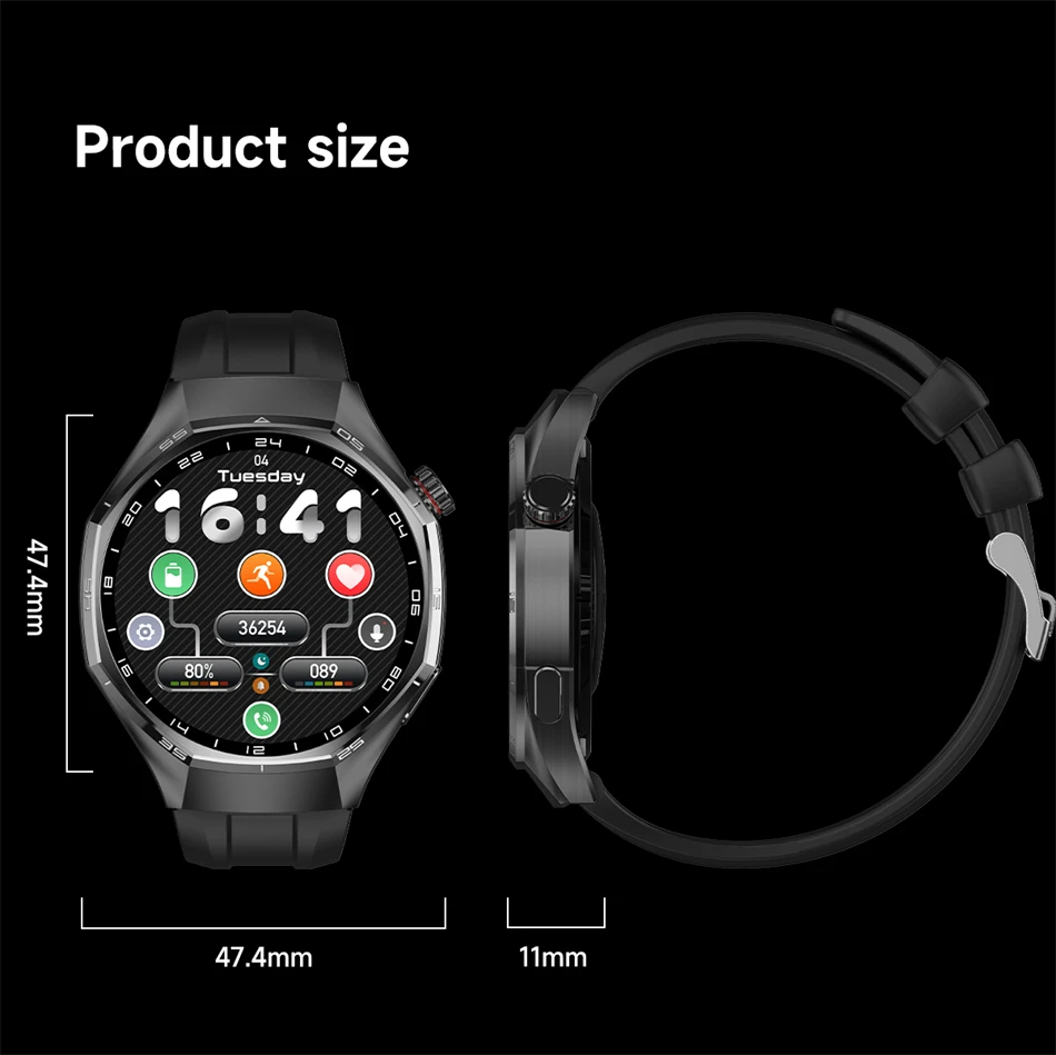 2026 Neue Watch 6 Pro GPS Smartwatch für Herren Sport Fitness AMOLED-Bildschirm Gesundheitsmonitor Bluetooth-Anruf IP68 Wasserdichte Smartwatch – Detail 18