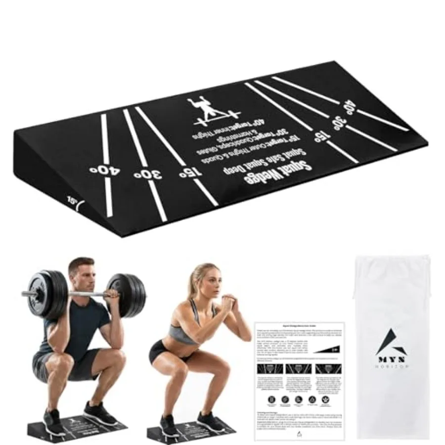 

Squat Wedge Block Non-Slip EVA Material Slant Board with 15°/30°/40° Angle Markings 15° Heel-Elevated Incline Squat Wedge for D