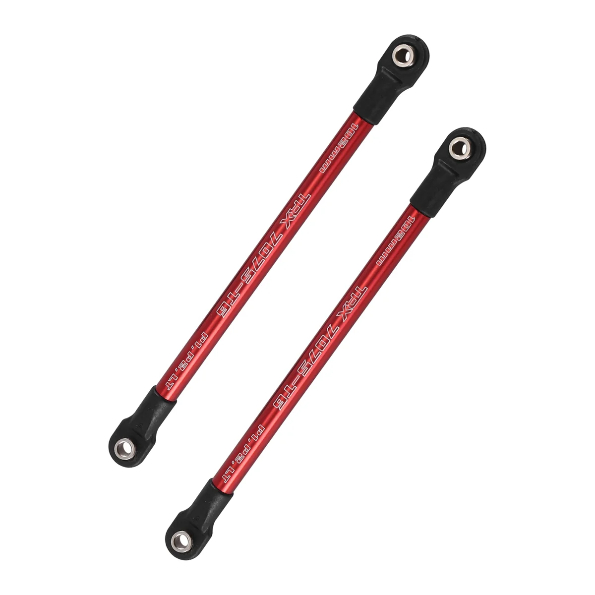 2Pcs อลูมิเนียม Pushrod Link Rod 5318X 5318 สีแดง-Anodized สําหรับ 1/10 Traxxas E-Revo Summit Revo RC รถอะไหล่อัพเกรด