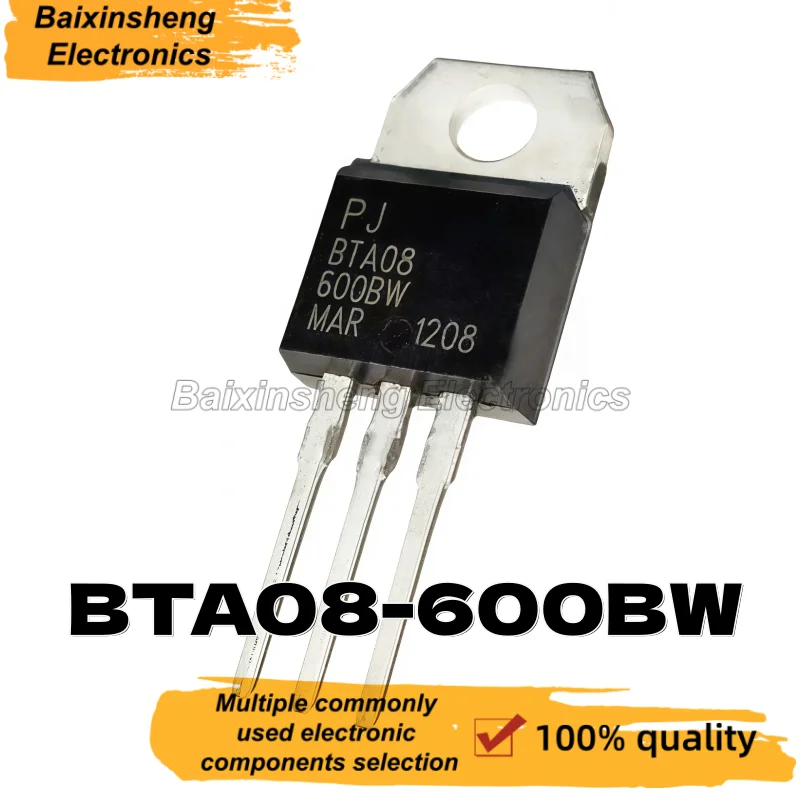 10PCS NEW BTA08-600BW TO-220 BTA08 600BW 600CW 800SW BTA08-600CW BTA08-800SW BTA08-1000C BTA081000C Thyristor