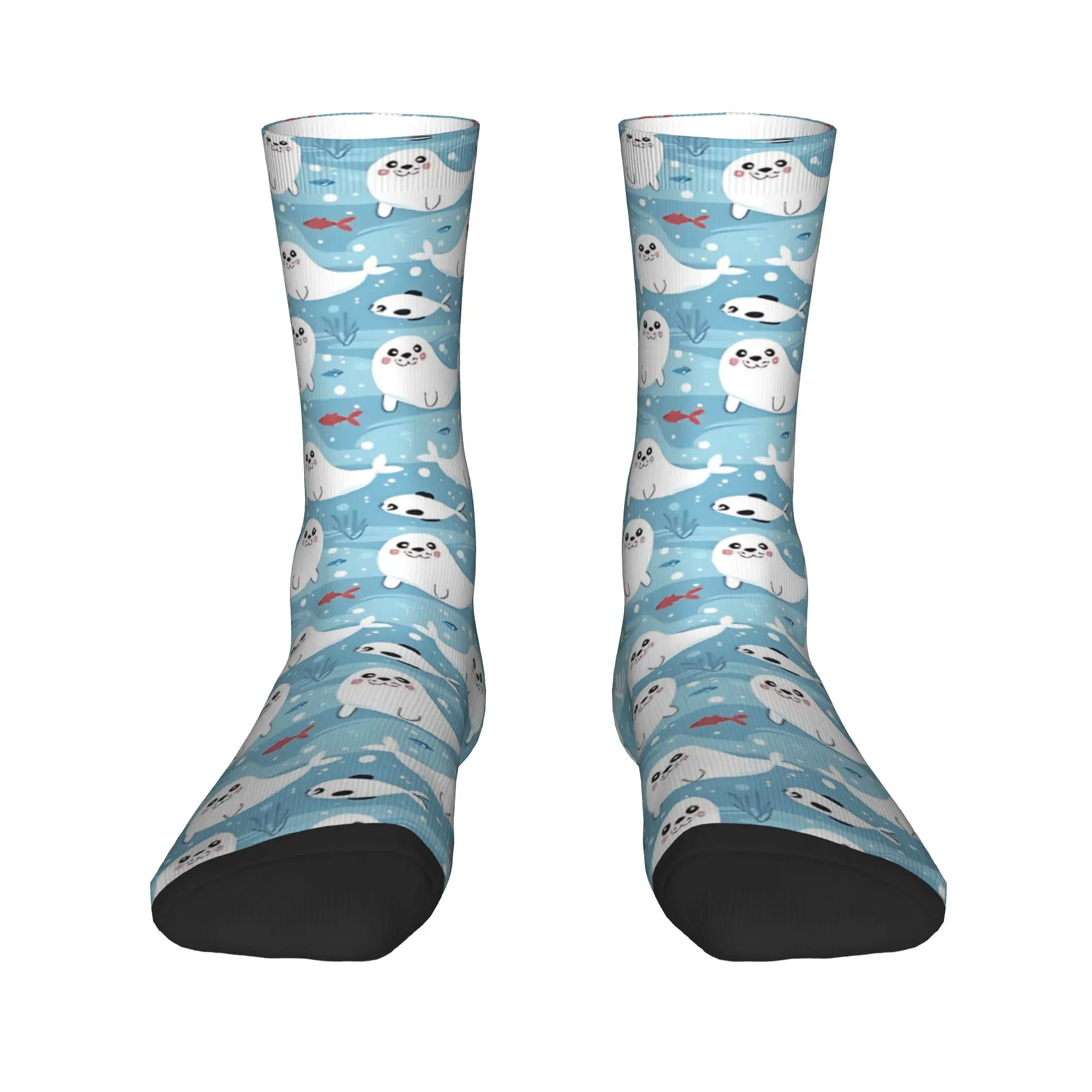 Adults Men Socks Chubby Seal Fish Pattern  Stockings Autumn Modern High Quality Socks Pattern Outdoor Sports Non Slip Socks