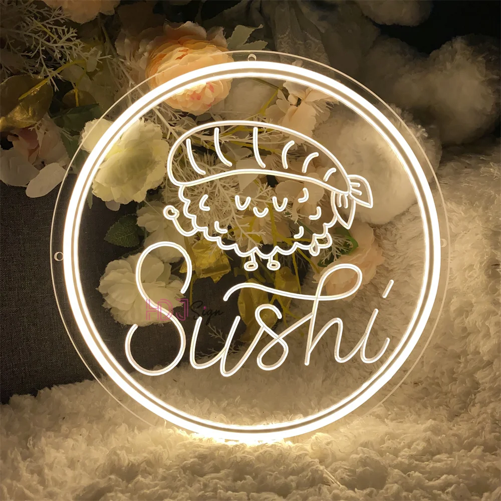 

Sushi Neon Led Sign Wall Hanging Neon LED Lights for Sushi Food Shop Decor Neon Lights USB Cafe Restaurant Decoration