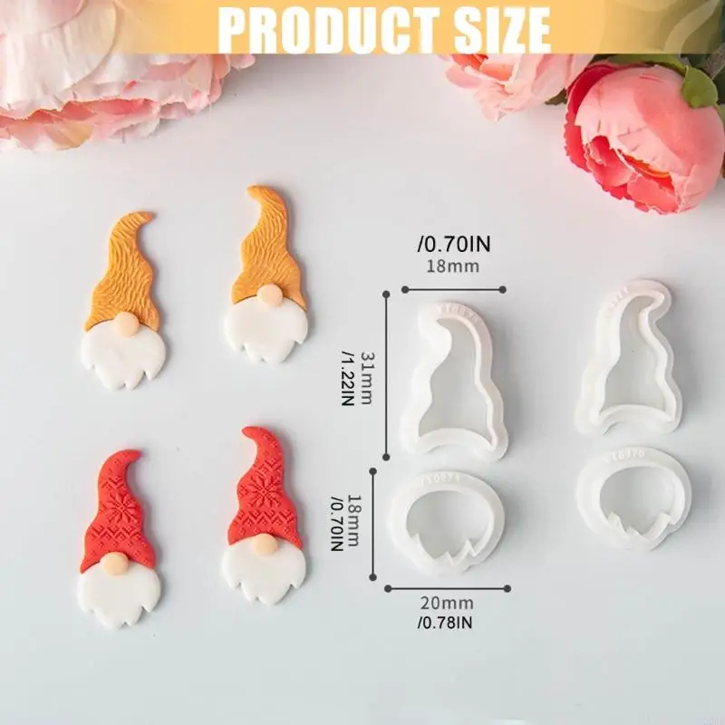 

Christmas Earring Pendant Cutting Mould Set With Storage Box Eco Friendly PLA Material For DIY Jewelry Making