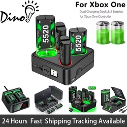 Paquete de batería recargable para Xbox One, estación de carga para Xbox Series X, S, Xbox One S, X, Elite, 2X5520mWh