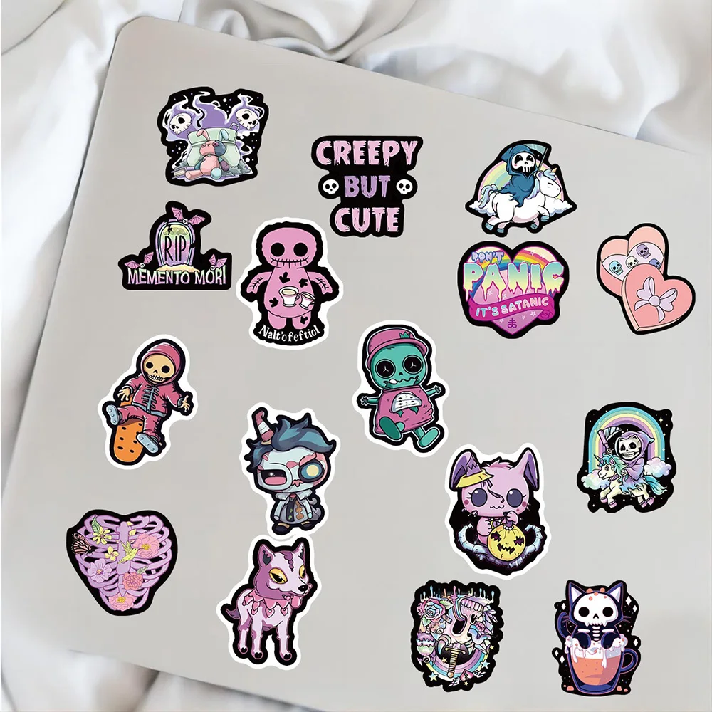 10/30/50/100PCS Purple Dark Gothic Art Magic Horror Cartoon Sticker DIY Snowboard Laptop Luggage Cartoon Graffiti Decals Sticker