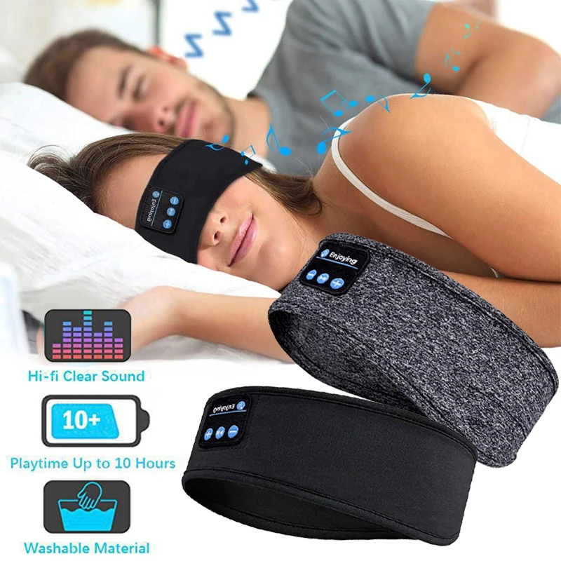 Fone Wireless Bluetooth Earphones Sleeping Band Music Headphone Soft Elastic Comfortable Eye Mask Sleep Headset for Side Sleeper