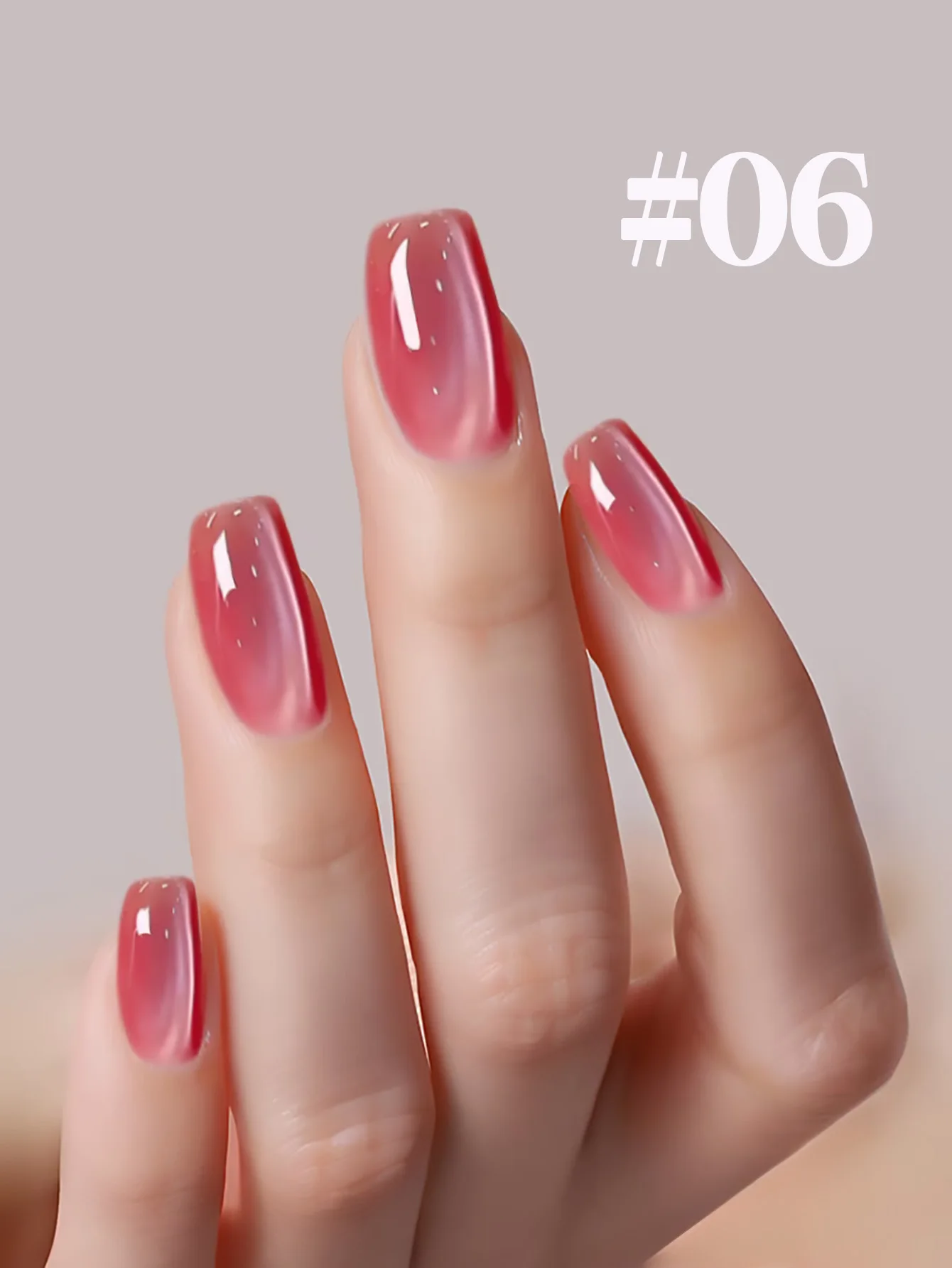 

1-12pcs ZH Halloween Popular Pink Cat Eye Gel Nail Polish Ice Transparent Naked Color Glass Beads Gentle Girl Heart Nail Art