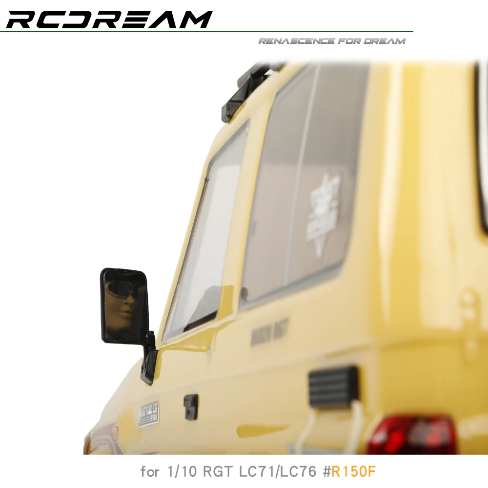 Metal Tail Side Skirt/fuel Tank/rear View Lens Decorative Sheet for 1/10 RC Crawler Car RGT LC76 LC71 EX86190 Parts