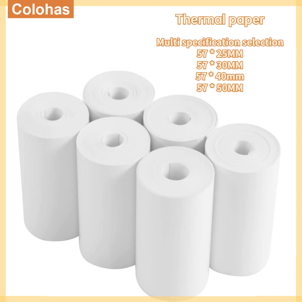 

10PCS 57*30mm 40/50MM Thermal Paper White Children Camera Instant Print Kids Camera Printing Paper Replacement Accessories Parts