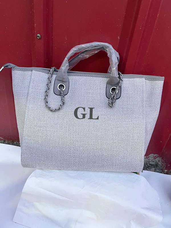 Custom Shoulder Tote Bag, Women's Handbag, Personalised  Beach Bag, Hand Bag, Canvas Bag, Gifts For her, Chain tote bag,