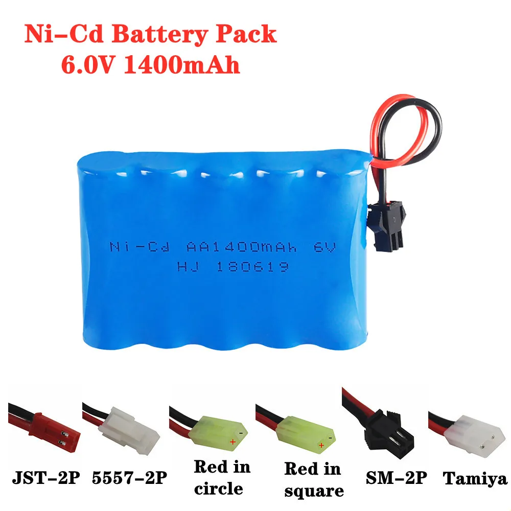 6V 1400mah Ni-CD Rechargeable Battery For Rc Toys Cars Tanks Trains Robots Boats Guns Parts AA 6v Ni-Cd Battery