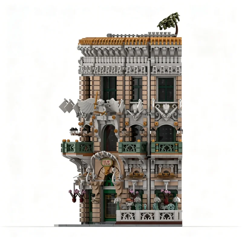 6898pcs MOC Cafe Fleur Extension Modular Streetscape Model Building Blocks DIY Gift Creative Collectible Display Decor Premium