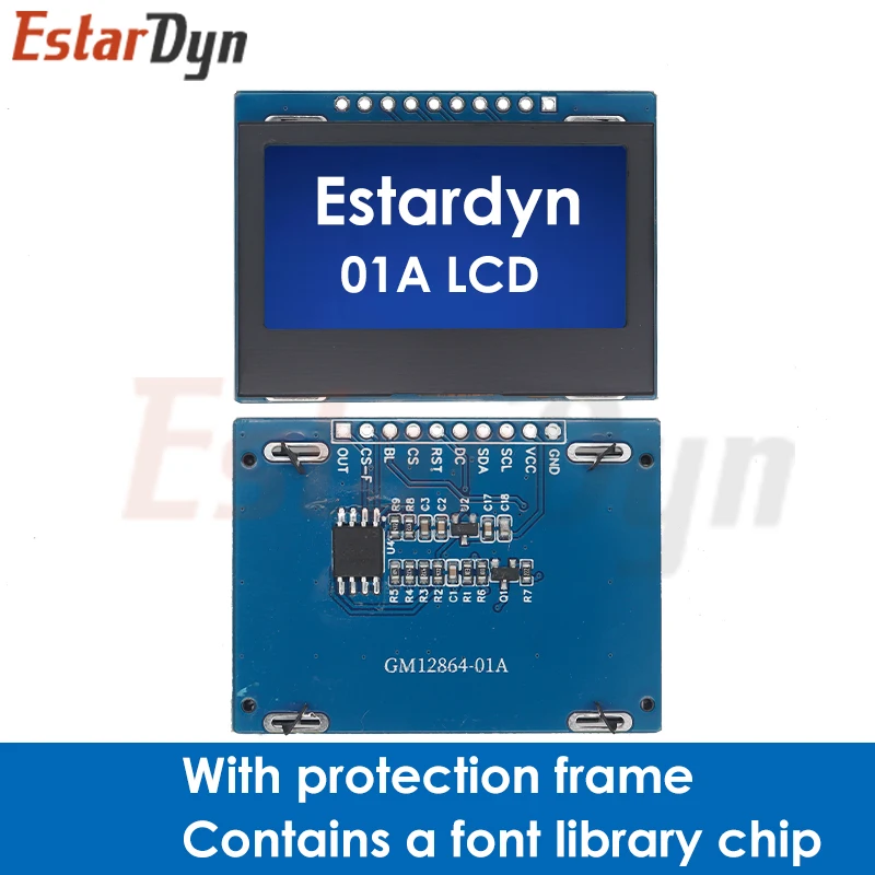 12864 SPI LCD Module 128X64 SPI ST7567A COG Graphic Display Screen Board LCM Panel 128x64 Dot Matrix Screen for Arduino