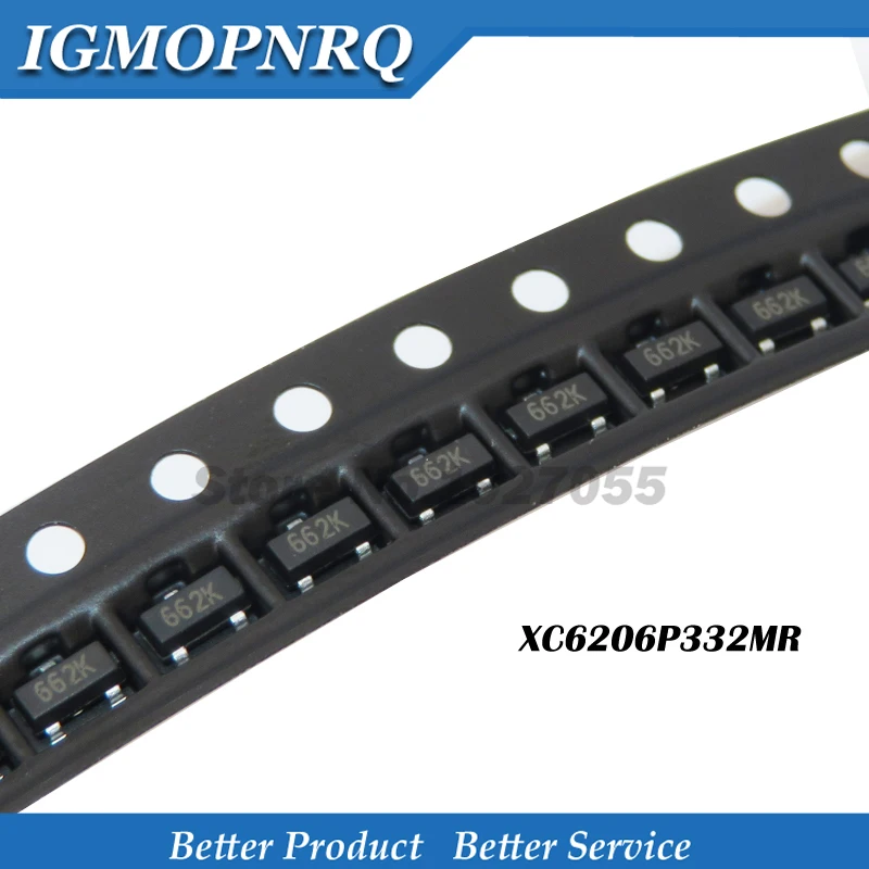 100 stücke xc6206p332mr sot-23 xc6206 sot 6206 p332mr smd (662k) xc6206p182mr xc6206p182 xc6206p252mr xc6206p252 neu ic