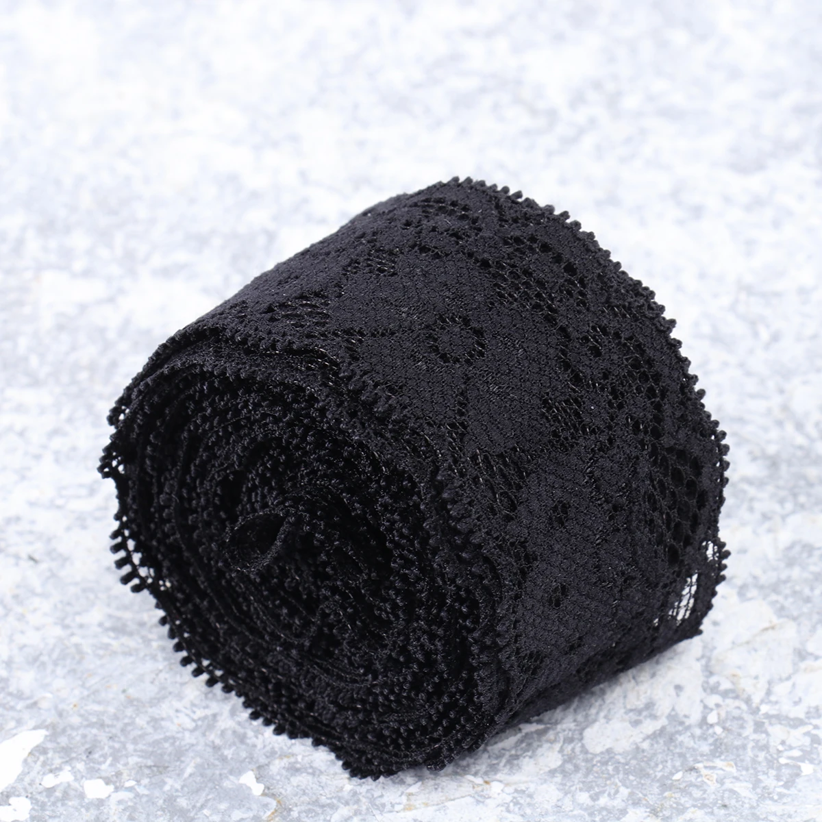 

5 Yards 4Cm Wide Stretchable Black Chinlon Lace Ribbon Floral Pattern For Diy Sewing Party Decor Ribbon Craft Trimming Hat Hair