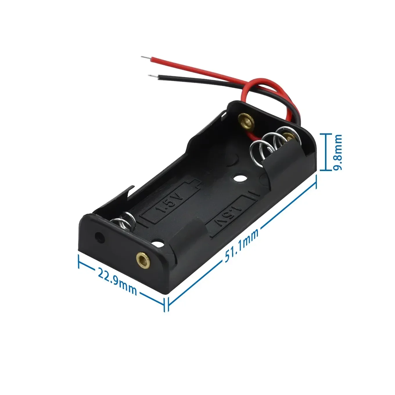 No. 5 2 battery boxesth no cover AA - No. 5 2 battery boxes with no cover horizontally arranged in 3V series