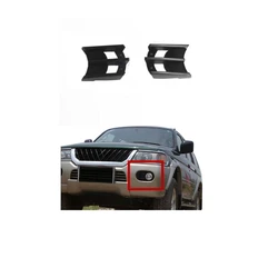 1 or 2 Piece Lamp Cover for Pajero Sport 1998-2006 K80 K90 MR496691 Front Bumper Decoration for Nativa Light Grille