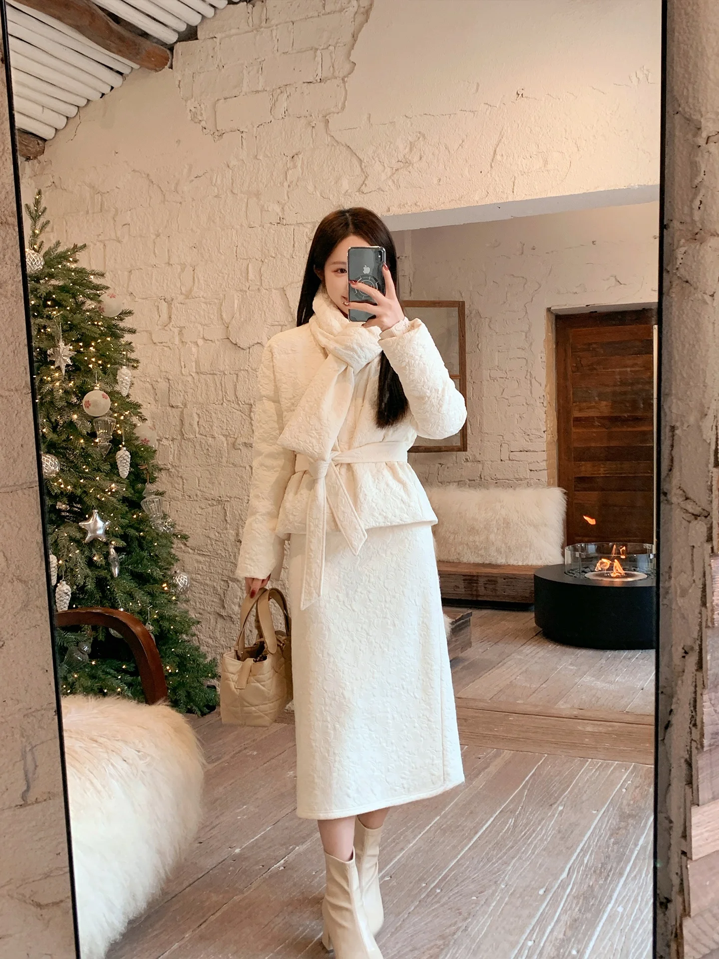 

Новая женская зимняя юбка с высокой талией, на флисовой подкладке, прямого кроя, с высоким разрезом, удобная для повседневной носки