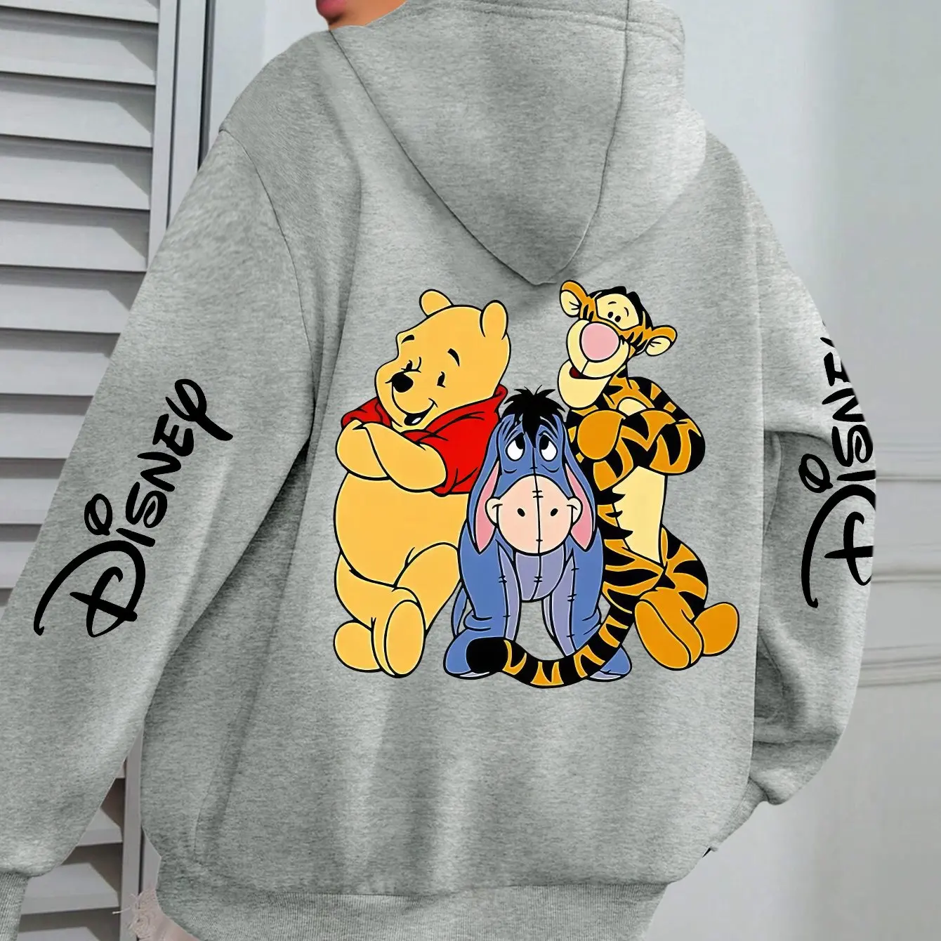 

Женская флисовая толстовка с капюшоном Disney Winnie The Pooh, осенне-зимняя уличная одежда унисекс, свободная повседневная одежда большого размера