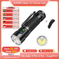 New Sofirn SR23 EDC 3000LM 6500K Flashlight 365nm UV SST08 21700 Torch USB-C Rechargeable Light With Dual Switch