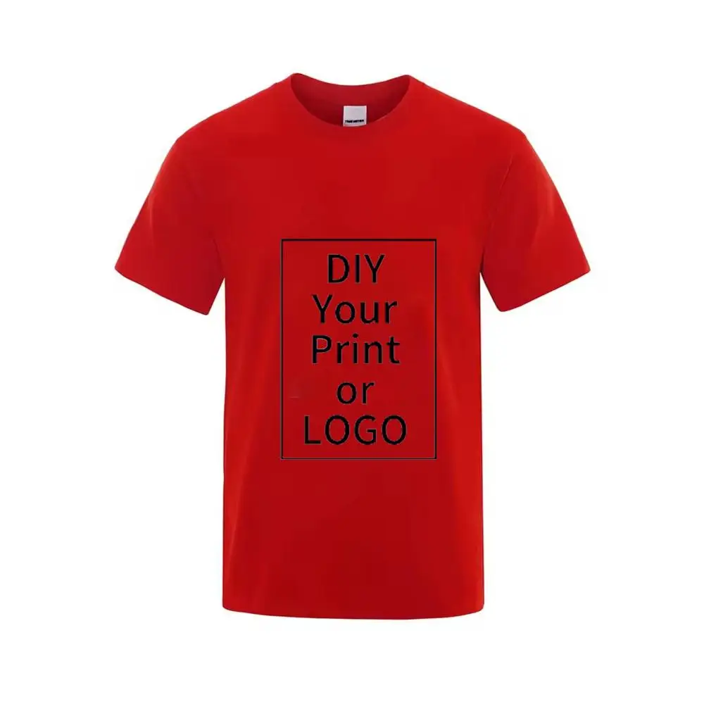 200g 100% Cotton Custom T-Shirts Your Logo And Text Can Be Printed On Them Personalized Graphic Clothing For Men And Women