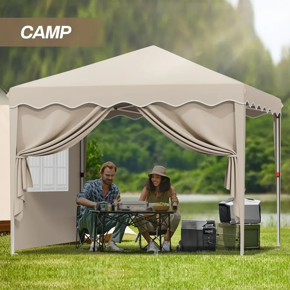 

10x10 ft Pop-Up Canopy – Waterproof Outdoor Party Tent with Sidewalls, Commercial-Grade Folding Gazebo for Instant Use