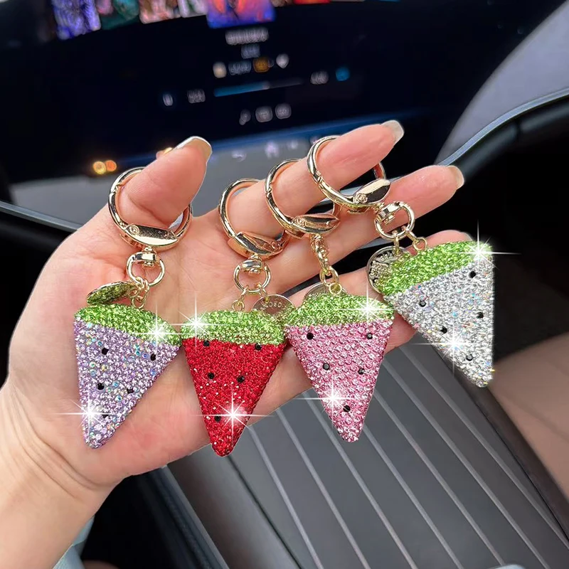 Creative and Exquisite Watermelon Car Keychain Pendant, Cute Fruit Bag Pendant, Trendy Accessory Gift