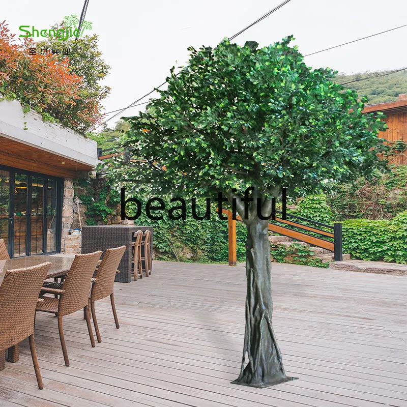 

Simulation banyan indoor and outdoor hotel park flame retardant fake landscaping fiberglass fake tree